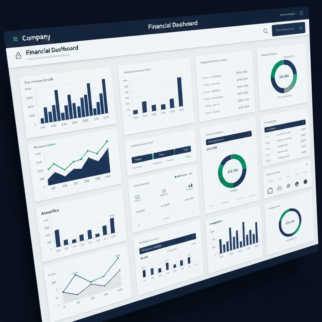 Dashboard financiero con gráficos